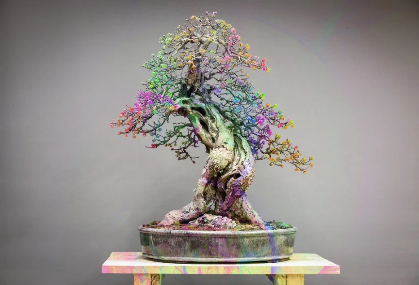 Colorful Bonsai Trees